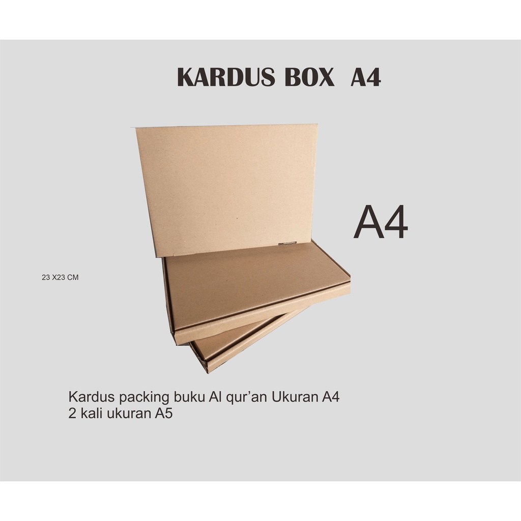 

Kardus box A4 KArdus Packing al qur'an(couple)