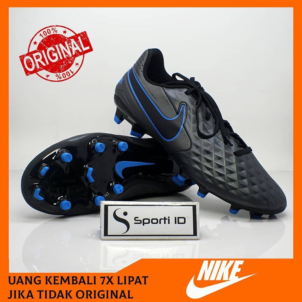 Sepatu Bola Nike Legend 8 Academy FG Black/Blue AT5292-004 Original | Nike Tiempo 8 Academy