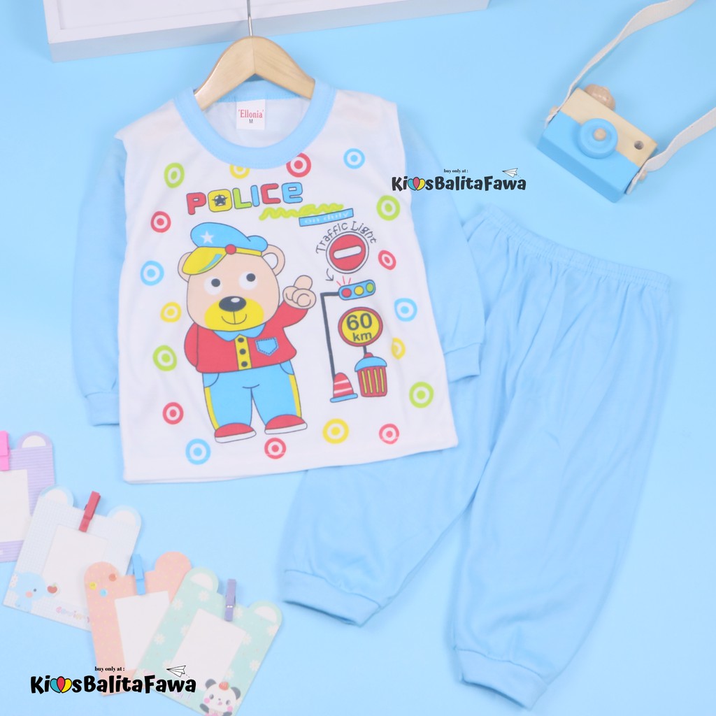 Piyama Kaos Kartun Anak Uk. 1 Tahun / Babydolls Setelan Kaos Anak Piyama Cowok Murah Baju Tidur