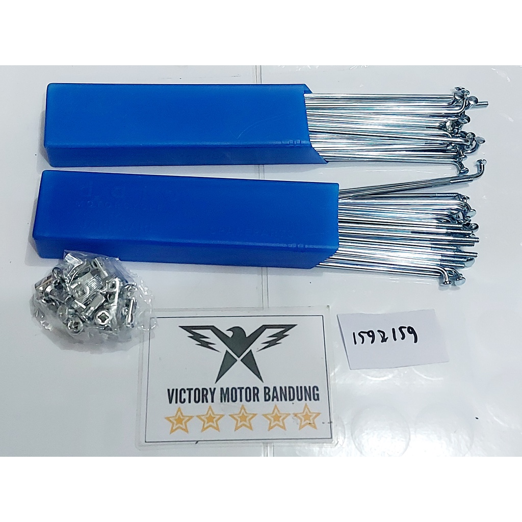 Ruji Jari Jari Set Roda Depan Belakang Size 159 & 159 Honda C70 C700 Astrea Grand Prima Legenda Ring