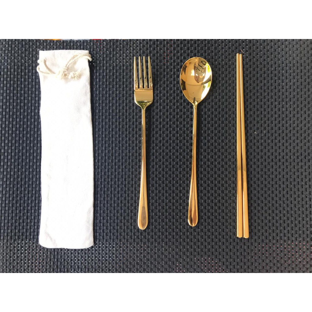 SENDOK GARPU SUMPIT KOREA STAINLESS STEEL STAINLES TEBAL SET ALAT MAKAN