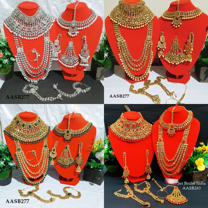 Set Bridal India / Kalung pengantin / Kalung India / Kalung pernikahan AAKD277