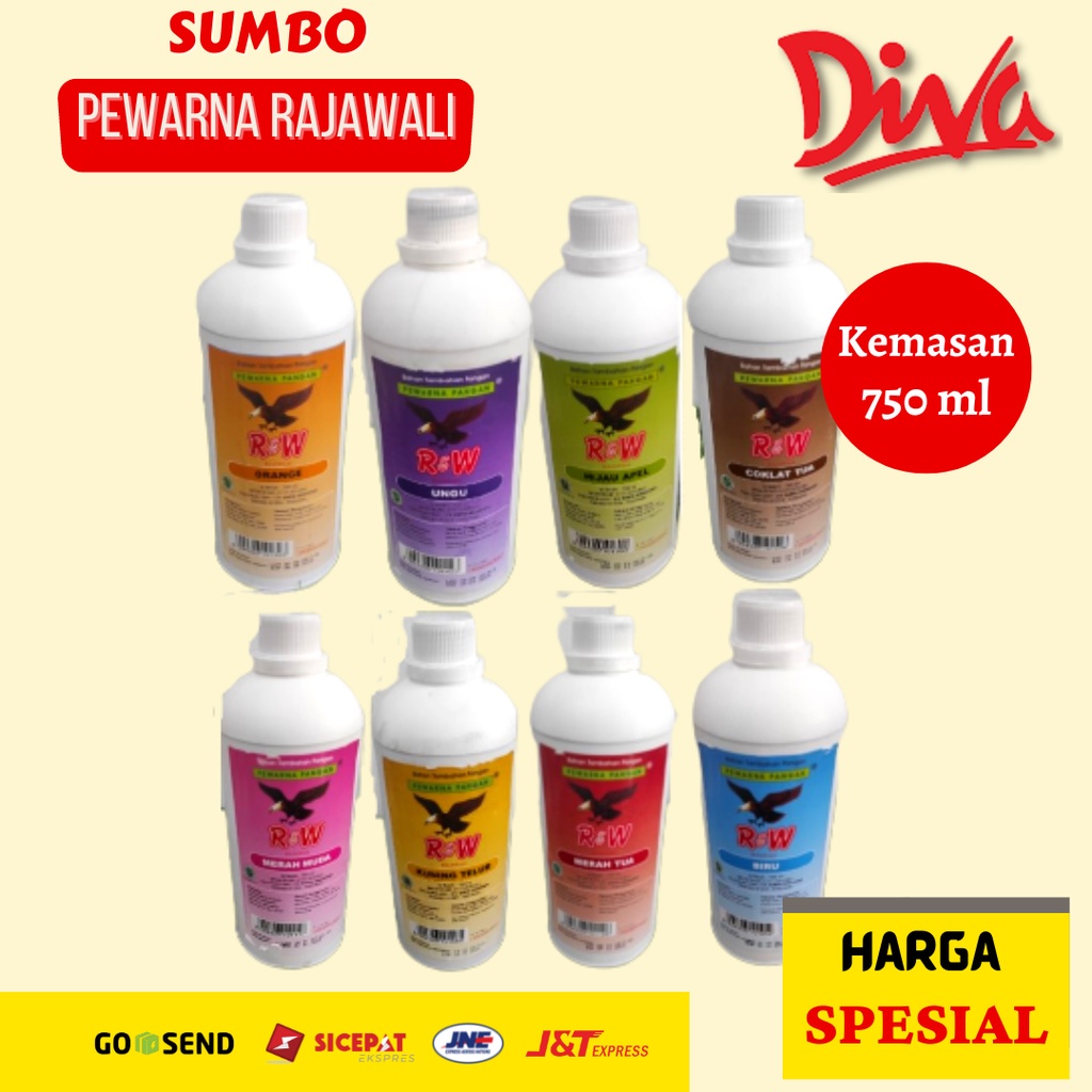 

[750ml] Pewarna Rajawali / Sumbo RW kemasan besar All Varian