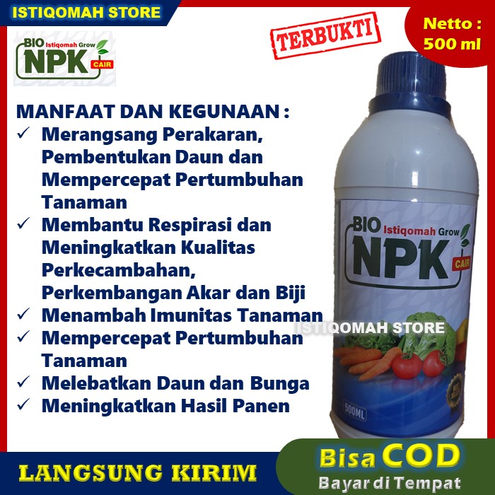 Pupuk Pelebat Buah Tanaman Padi Berisi Berbobot ISTIQOMAH GROW 500ML Pupuk NPK Cair untuk Mempercepat Pertumbuhan Tanaman Padi yang Bagus dan Manjur Meningkatkan Hasil Panen Padi Bisa Bayar di Rumah TERLARIS MURAH