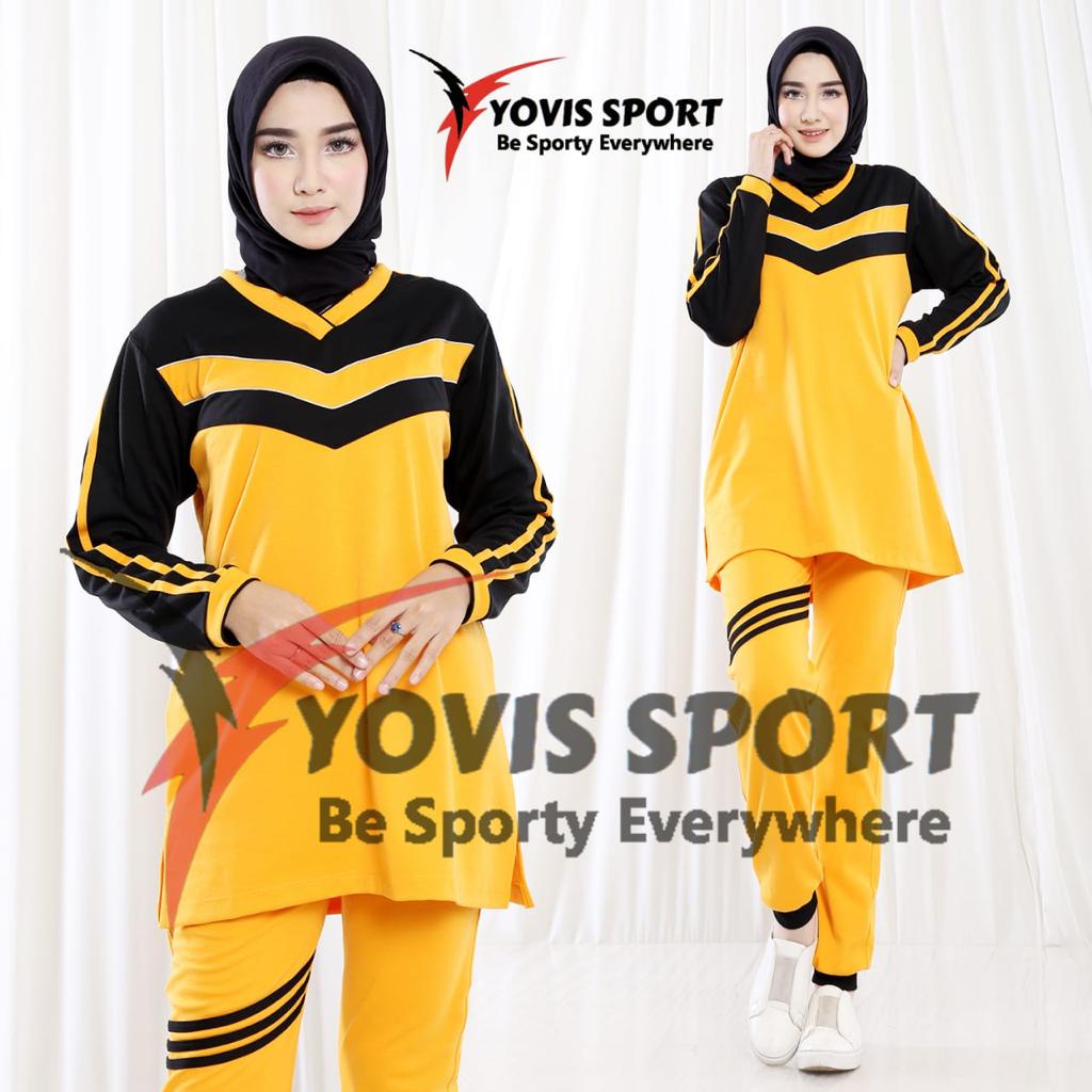 Zac.Collection /NEW PRODUCT  SETELAN SENAM JOGGER YUVIS SPORT - BAJU SENAM SETELAN OLAHRAGA WANITA M