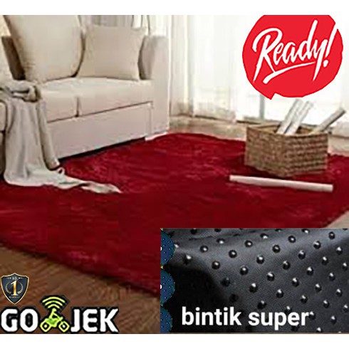 KARPET BULU RASFUR 200x150x2cm ANTI SLIP MURAH