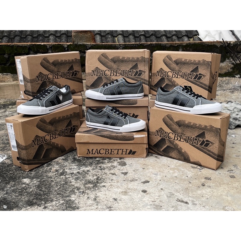 Sepatu Macbeth Eliot Grey Black 100% Original Resmi