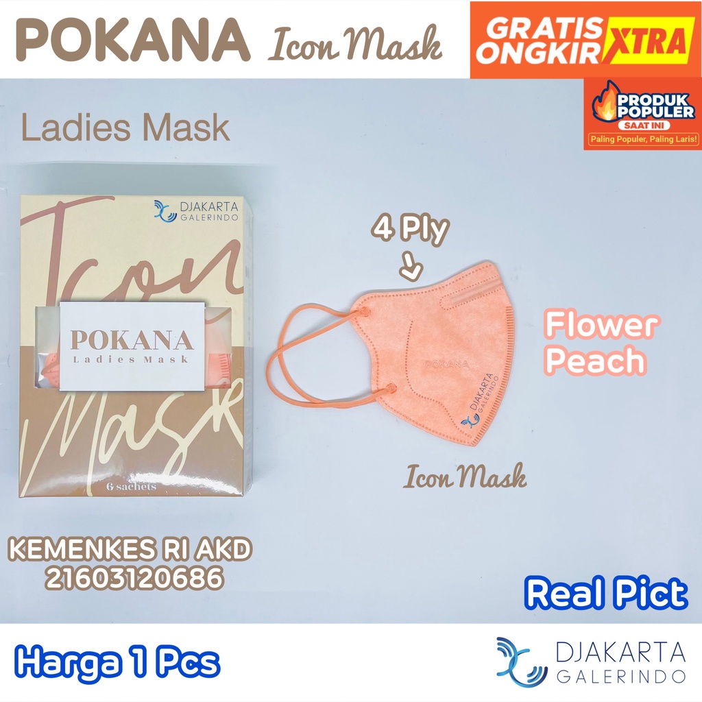 Masker POKANA ICON Ladies Mask 4ply Medical Mask