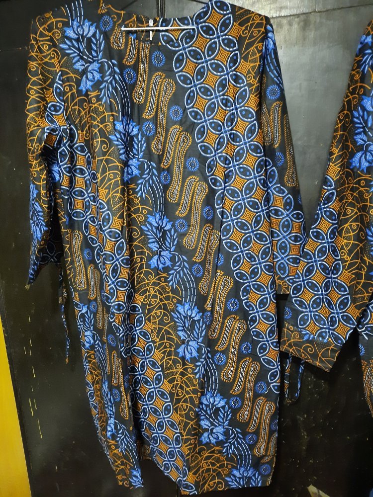 Batik Couple Seno Biru M L Xl Xxl