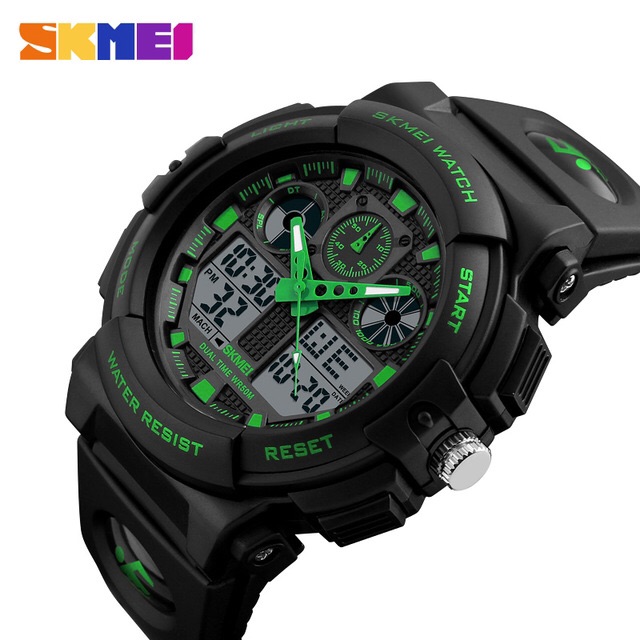 SKMEI Jam Tangan Analog Digital Pria - AD1270 - Black/Green