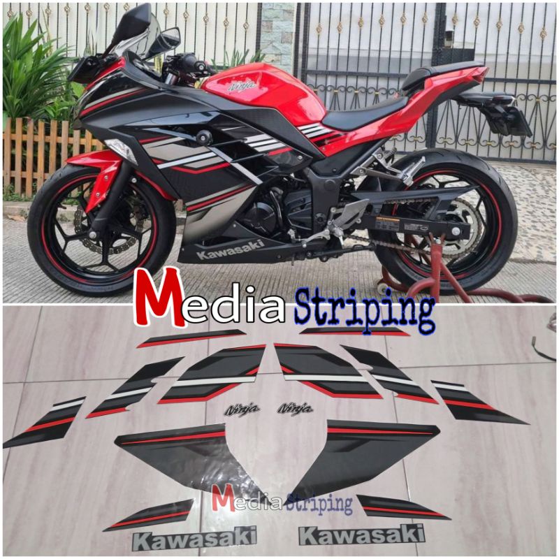 Sticker Striping Ninja 250FI ABS (LTD) 2017 ( MERAH )