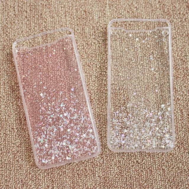 YKCS 0299 samsung A80 soft case samsungA80 jelly casing HP glitter clear bening pink TPU