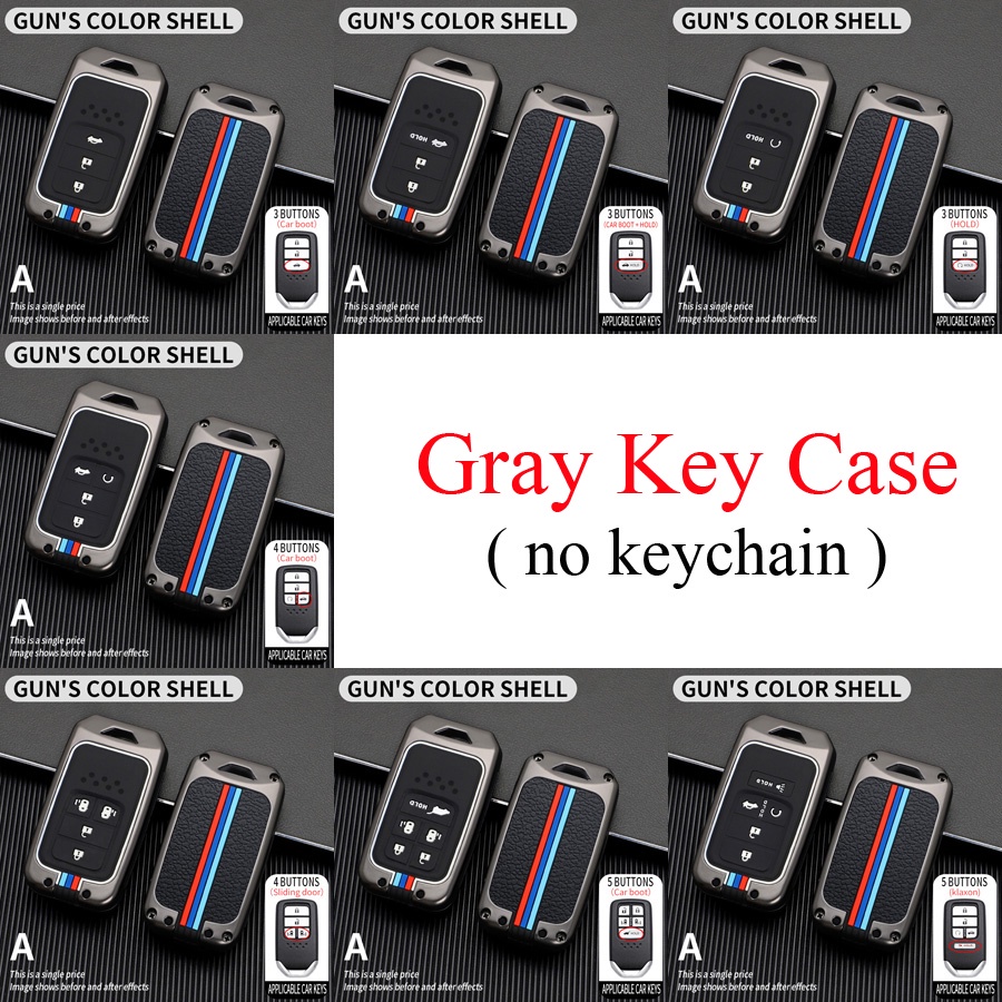 Casing Kunci Mobil Bahan Zinc Alloy + Silikon Untuk Honda Accord Civic Fit Pilot Odyssey CRV Clarity CRZ HRV Ridgeline