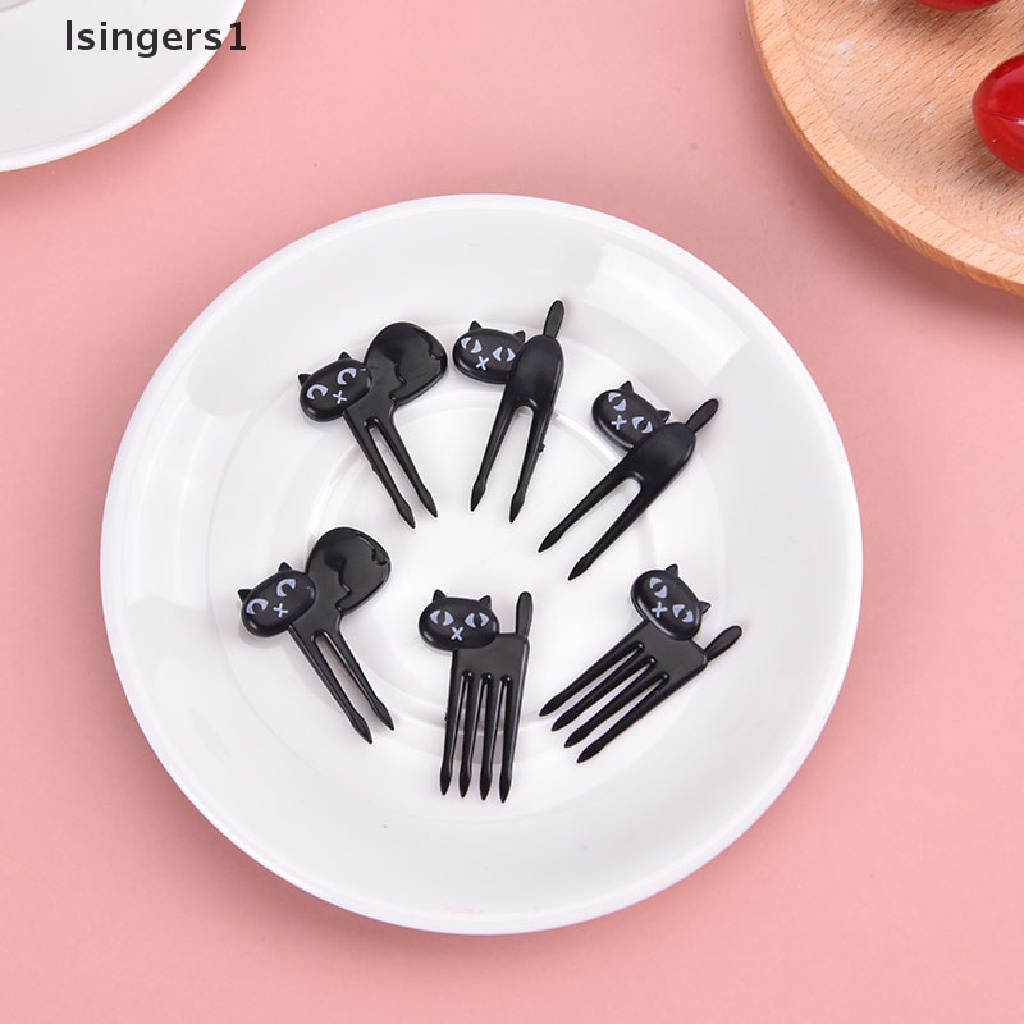 (lsingers1) Garpu Buah / Makanan Mini Motif Kartun Untuk Dekorasi Pesta
