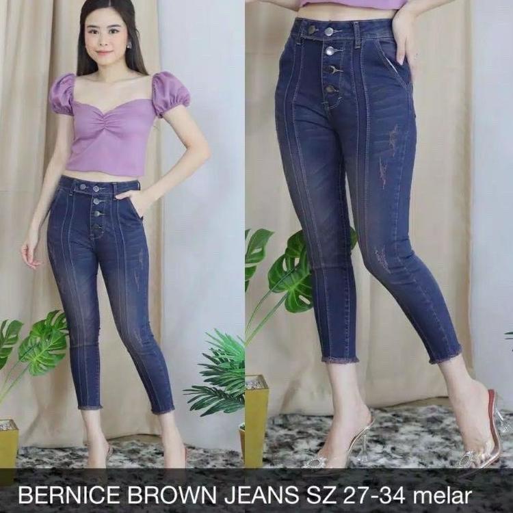 BERNICE JEANS KANCING 5 JEANS PREMIUM 7/9 ◦ PM.26Au22g