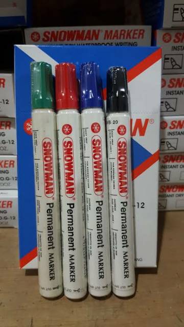 

RB Spidol Permanent Marker Snowman G-12 - Lusinan - 12pcs