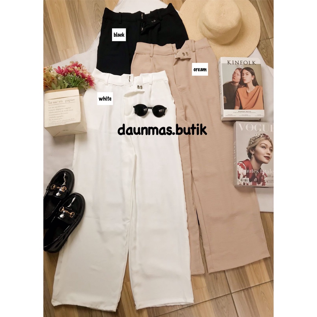 1KG MUAT 4PCS | LOOSE TROUSERS PANTS WANITA ASOKA HITS FASHION WANITA KOREAN STYLE OOTD