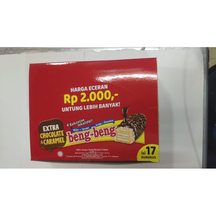 Jual BENG BENG CHOCOLATE WAFER Box Isi 17pcs X 25gr | Shopee Indonesia