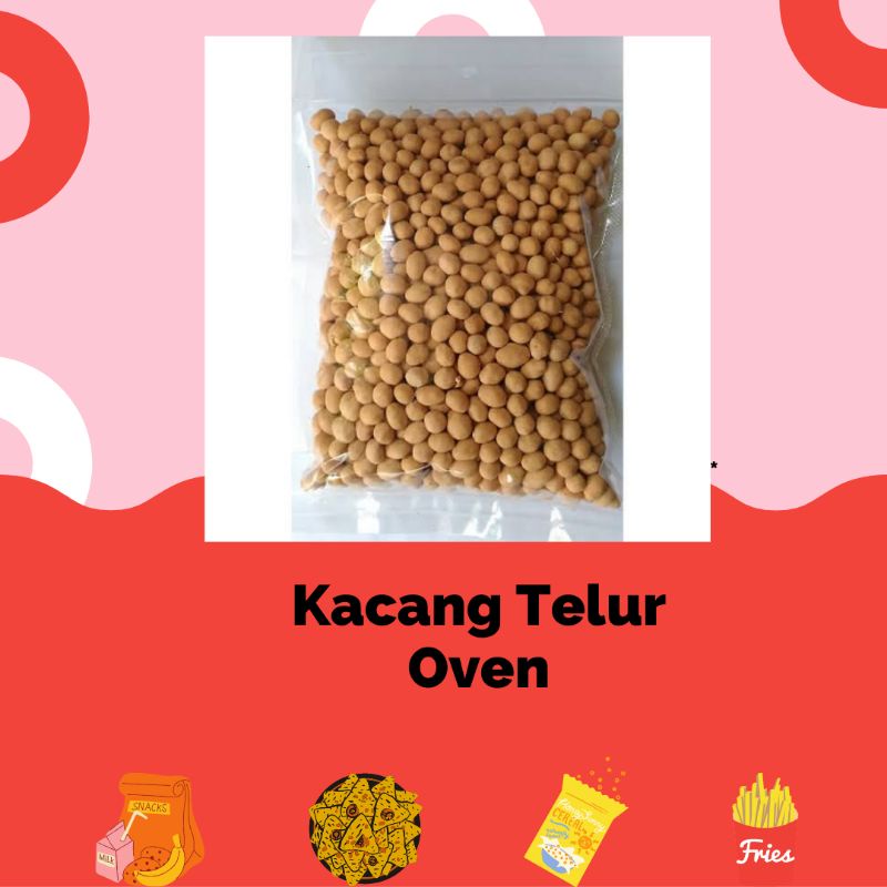 

Kacang Telur Oven - Kacang Atom - Kacang Sembunya - Snack Jajan Cemilan Kiloan