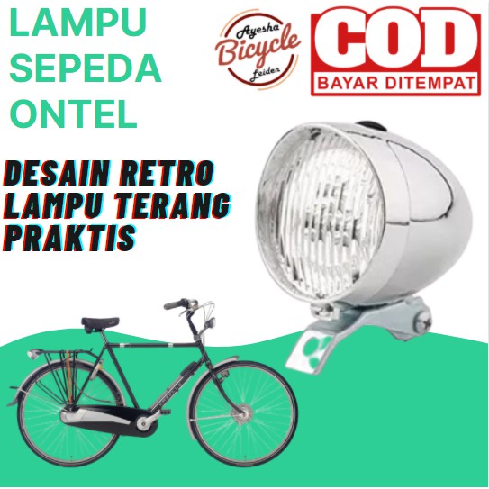 Lampu Sepeda Onthel Lampu LED Sepeda Jadul Lampu Sepeda Ontel Retro Vintage Lampu Jadul