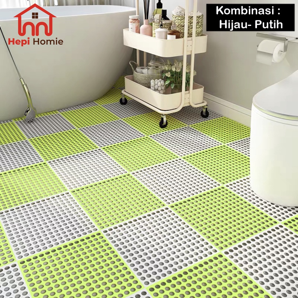 [HH] KARPET KAMAR MANDI ANTI SLIP POLKADOT / KESET ALAS LANTAI ANTI LICIN BATHROOM MAT 30X30 CM