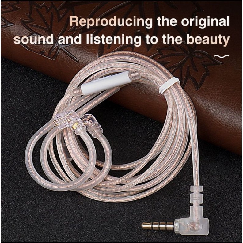 (TERMURAH) Kabel KZ Copper (MIC) 2 pin Type A B C (QDC) for KZ EDX ZST CCA TRN Cable pengganti-TRN COPPER TYPE C