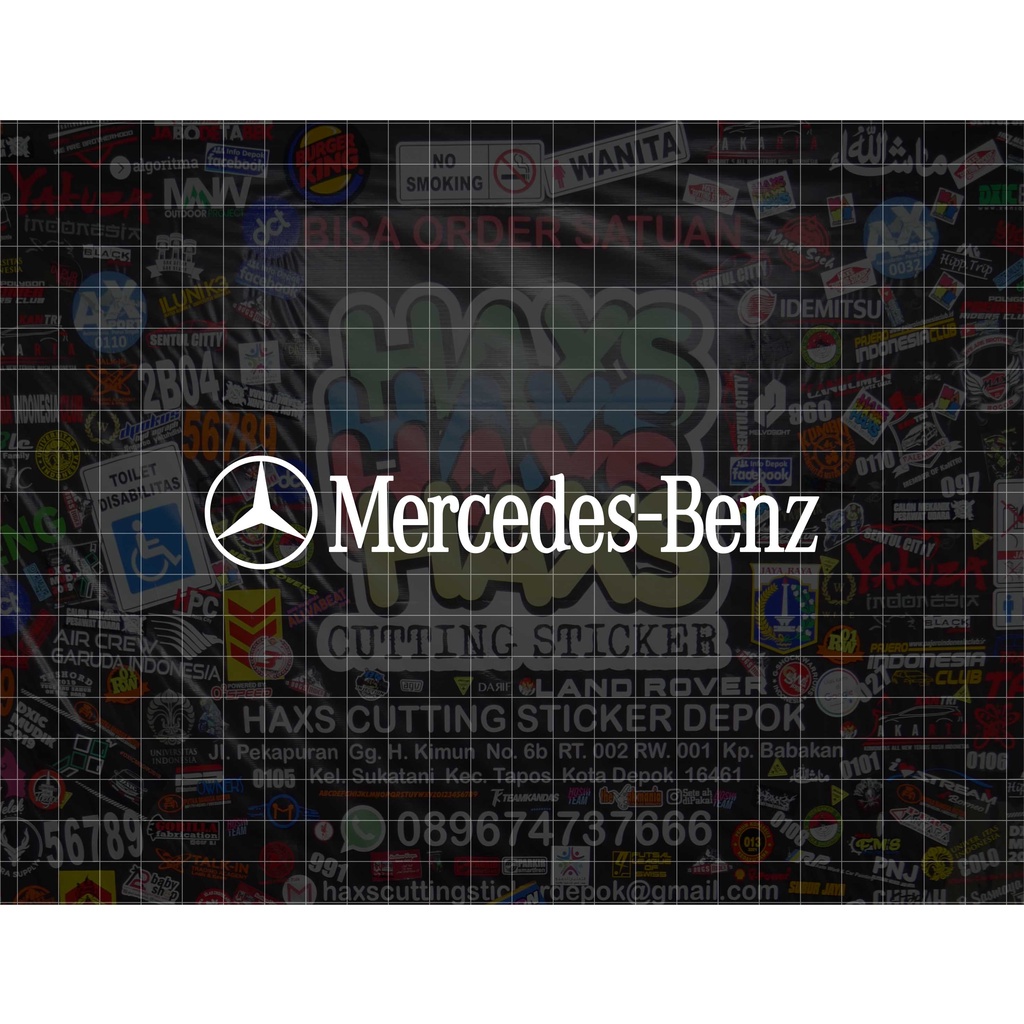 Cutting Sticker Bismania Mercedes Benz Ukuran 15 Cm Untuk Mobil Motor