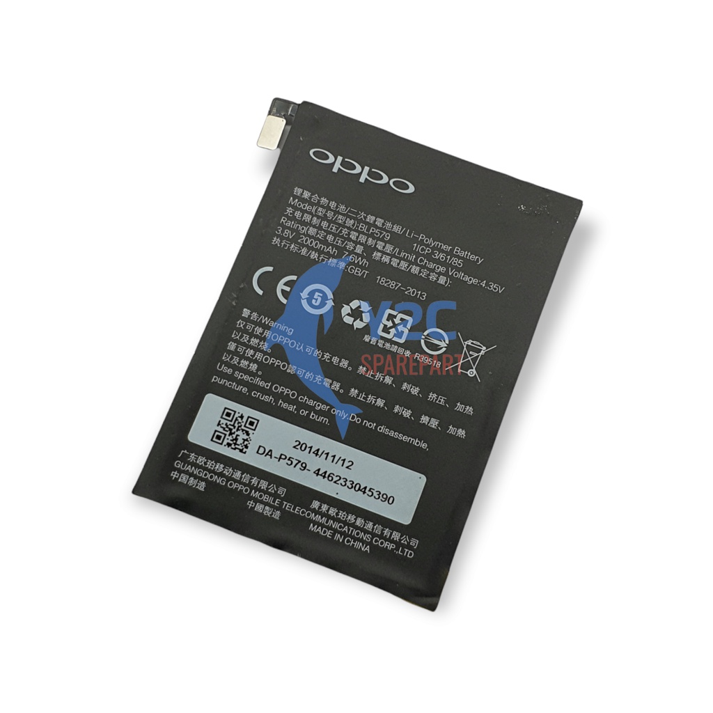 Baterai Original Oem Oppo R5 / BLP579 Batre / Batere / Batrei