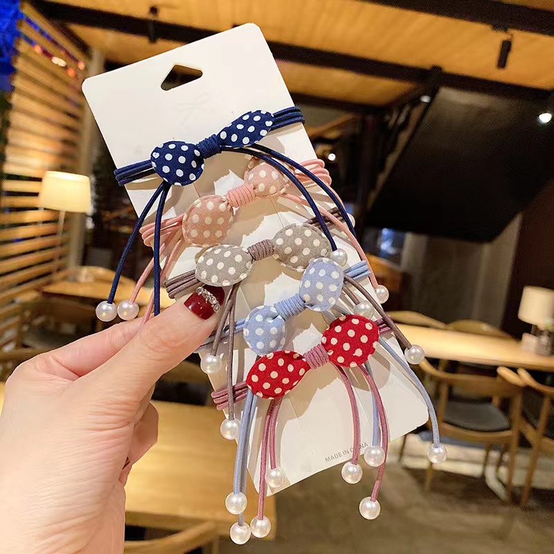 IKATAN RAMBUT KOREA IMPORT / IKAT RAMBUT KARET MOTIF KOREA STYLE / AKSESORIS RAMBUT KOREA / KARET GELANG RAMBUT-I.R - #24 RANDOM