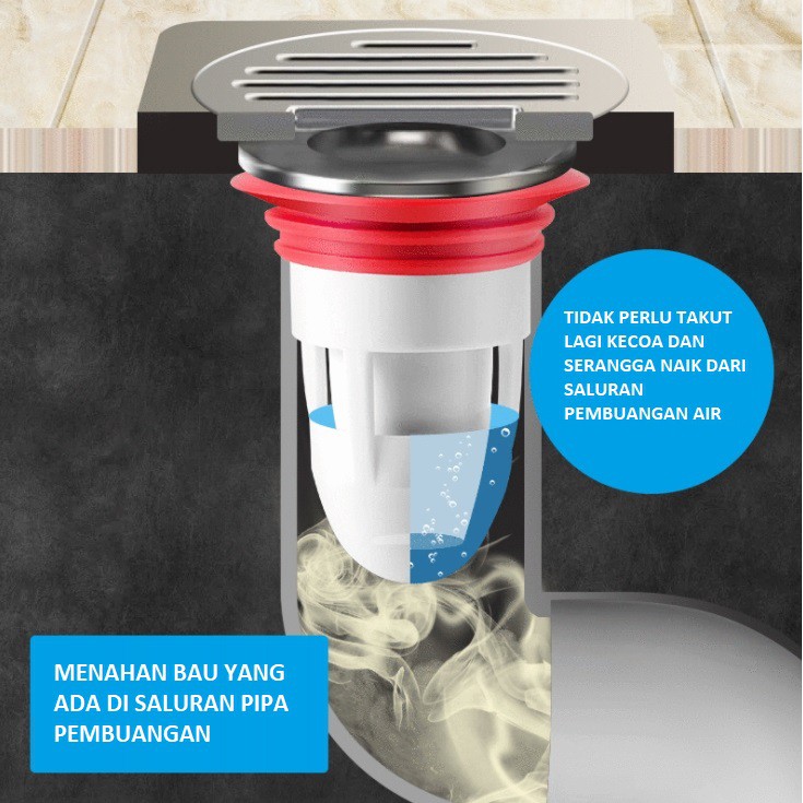 MARKAS88 Saringan Got Pembuangan Air Kamar Mandi Filter Drainase Anti Bau dan Serangga Kecoa