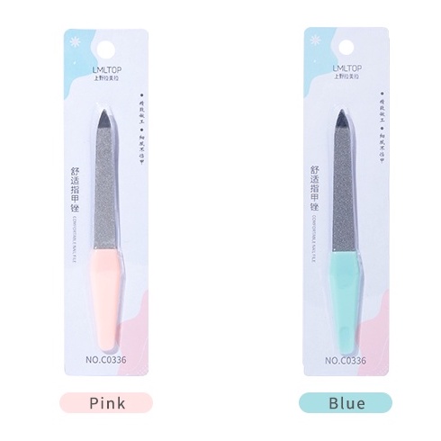 Alat Kikir Kuku Bahan Stainless Steel Kokoh Penghalus Kuku Amplas Kuku Nail File C0336