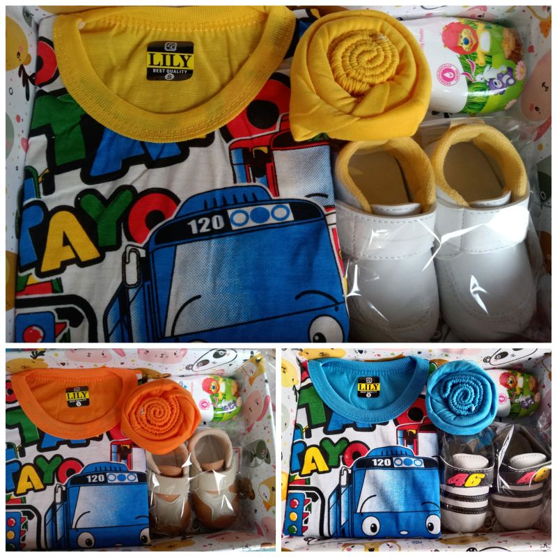 Kado bayi baru lahir/parsel sambang bayi - COWOK- ready sesuai gambar.-Tayo1