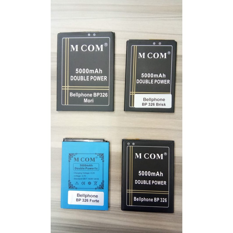 Mcom Battery Batre Baterai Double Power Mcom BellPhone BP326 BP-326 BP 326 Forte