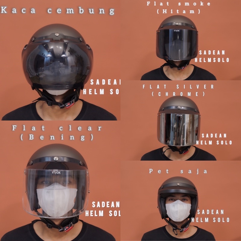 helm bogo dewasa terlaris | kaca flat datar injak | kualitas SNI