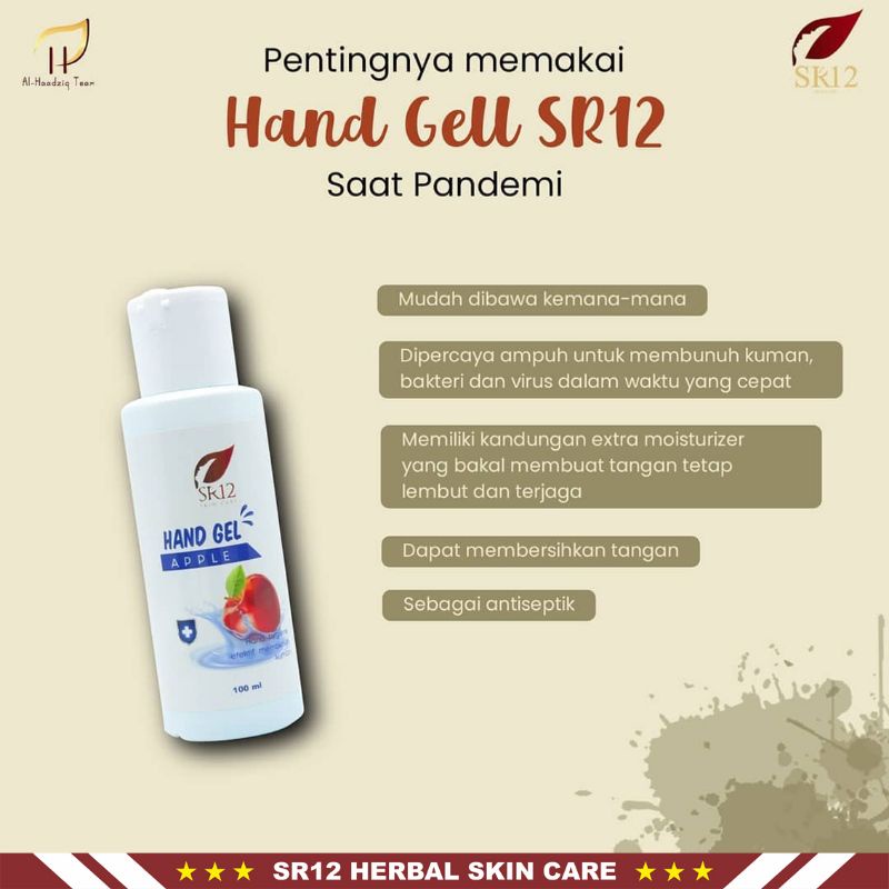 Hand Gel SR12 | Hand Gel Apple SR12 | Hand Spray Strawberry SR12 | Netto 60ml &amp; 100ml | Pembersih tangan SR12 Skincare | Hand Sanitizer