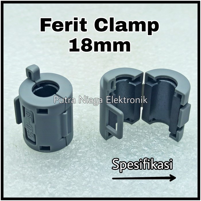 Opws Ferit Clamp 18Mm Ferrite Jepit Filter Noise Ferrit Kabel Busi Klpw