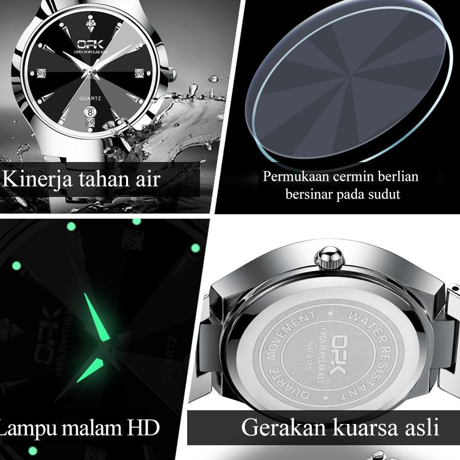 78 OPK Jam Tangan Pria Original Cowok Analog Anti Air Bisnis Kuarsa Jam Tahan Air ➳ 78