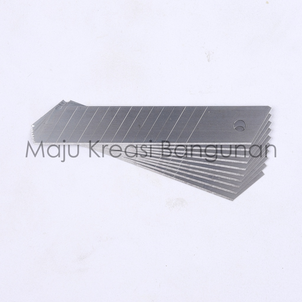 Isi Cutter VICO 10 Buah Ukuran Besar Pisau Kater 18mm Refill Blade Utility Knife K60100 L500