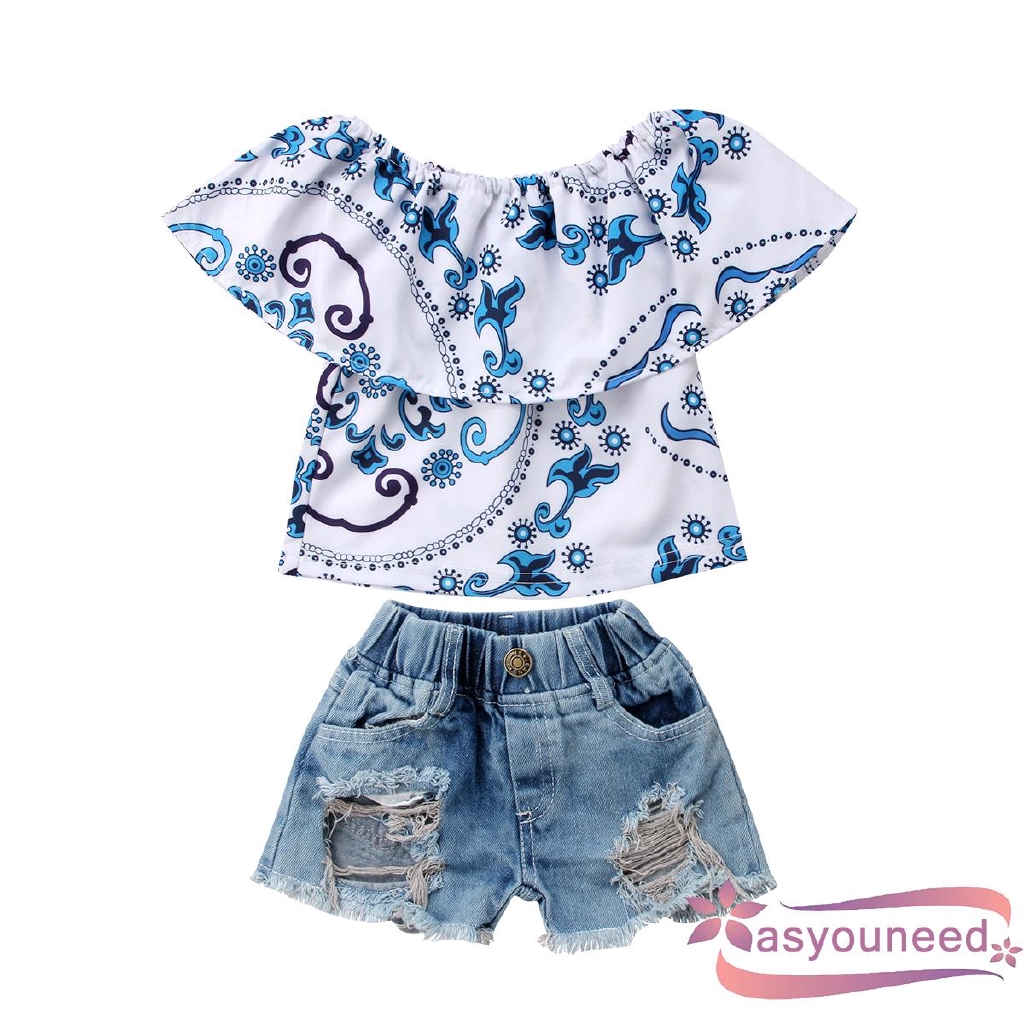 baby girl distressed jean shorts
