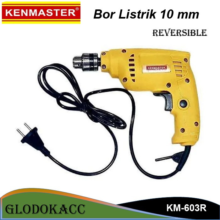 Mesin Bor Listrik / Kenmaster Bor Electric Drill 10 mm Bulak Balik