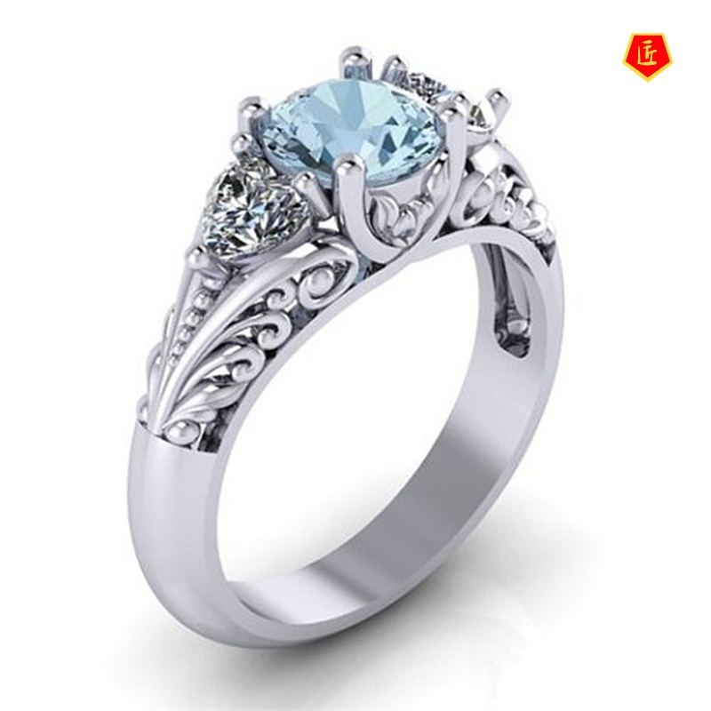 [Ready Stock]Women's Fashion Elegant Sapphire Ring