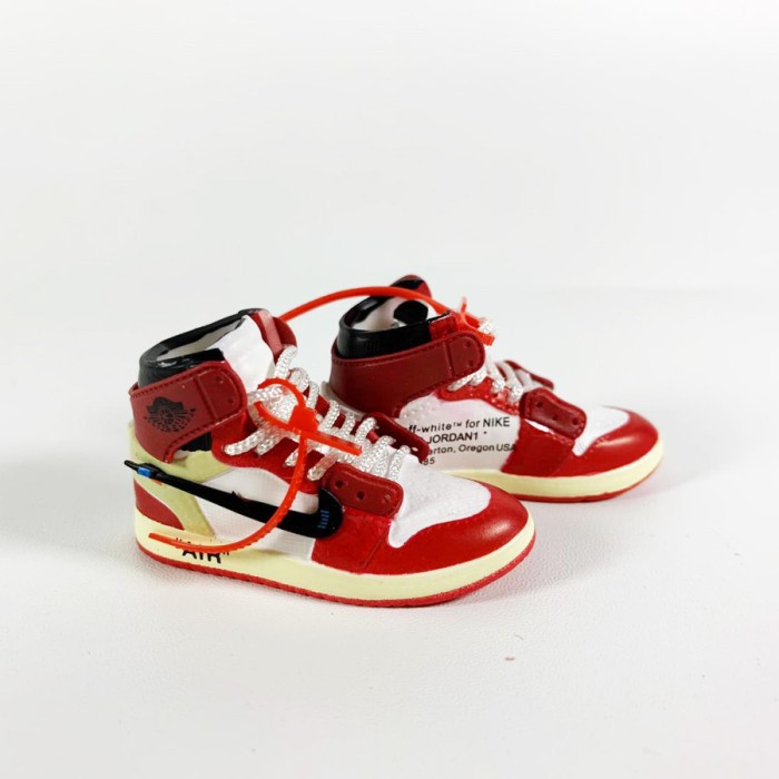 AIR JORDAN 1 AJ1 OFF-WHITE CHICAGO WHITE ROPE 3D SNEAKERS KEYCHAIN GANTUNGAN KUNCI