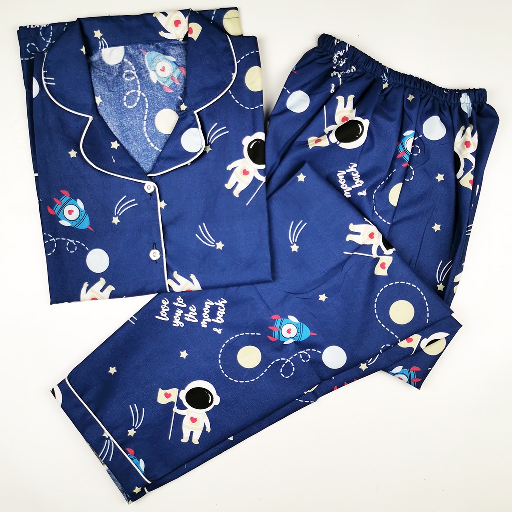 Baju Tidur Piyama Dewasa Setelan Jumbo Size  XXL LD 120-CPXL ASTRONOT NAVY