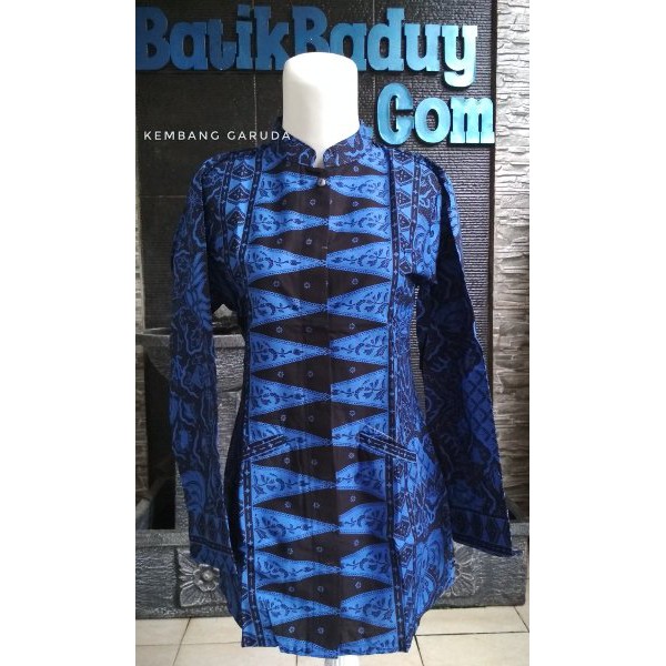 Promo stok terbatas Dress Batik Wanita Motif Kembang Garuda Warna Khas Baduy Banten