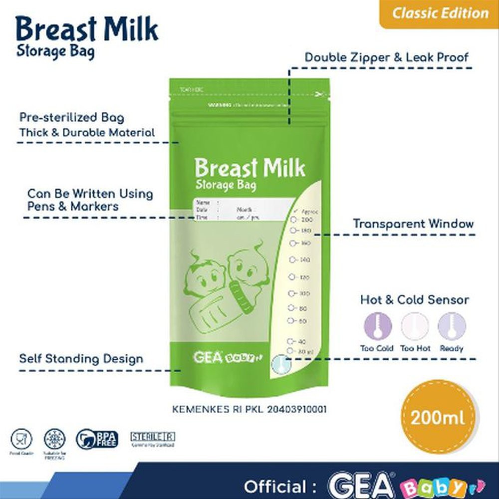 GEA Baby Breast Milk Storage Bag 200ml