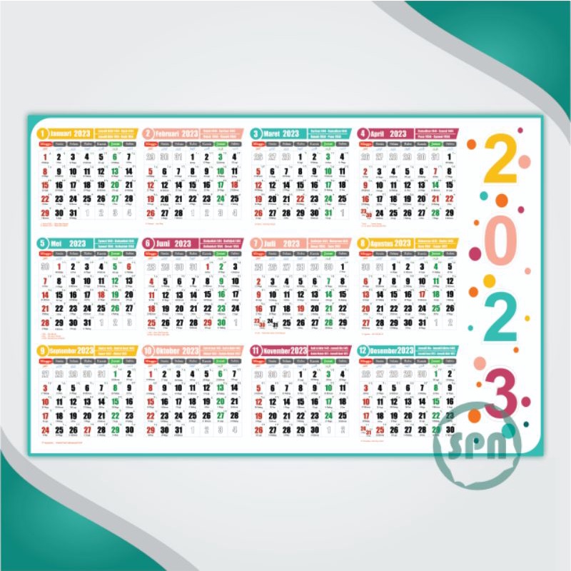 

SPN Center - KALENDER DINDING AESTHETIC 2023 UKURAN A3+ 32 X 48 MURAH