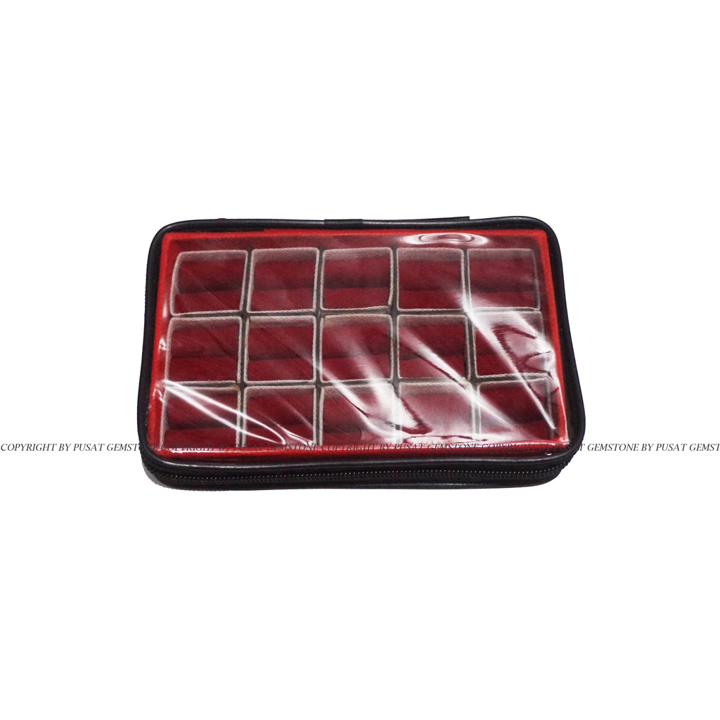 Tas Dompet Batu Akik &amp; Cincin Permata Motif Resleting Skat 15