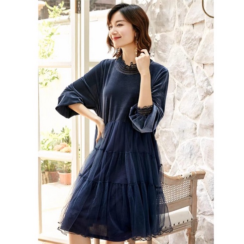 HOPYLOVY - Dress MIni Wanita Terbaru Kekinian Nancy Velvet Import