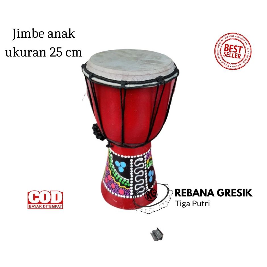 jimbe murah ukuran 25 cm jimbe anak gendang anak alat musik tradisional alat musik jawa