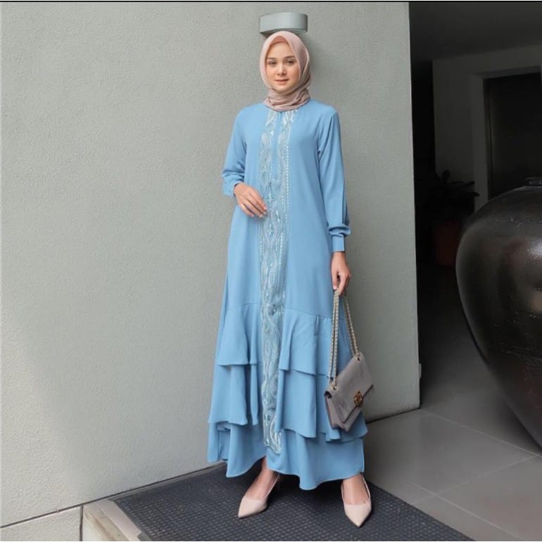Baju Gamis Syari Wanita Terbaru Ranai Maxy Dress Termurah